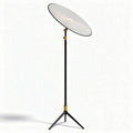 Adjustable tripod floor lamp with round shade and black metal stand 40 x 40 x 150cm